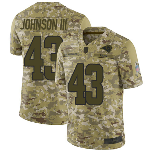 Nike Rams #43 John Johnson III Camo Men's Stitched NFL Limited 2018 Salute To Service Jersey Nike Rams #43 John Johnson III Camo Men's Stitched NFL Limited 2018 Salute To Service Jersey
