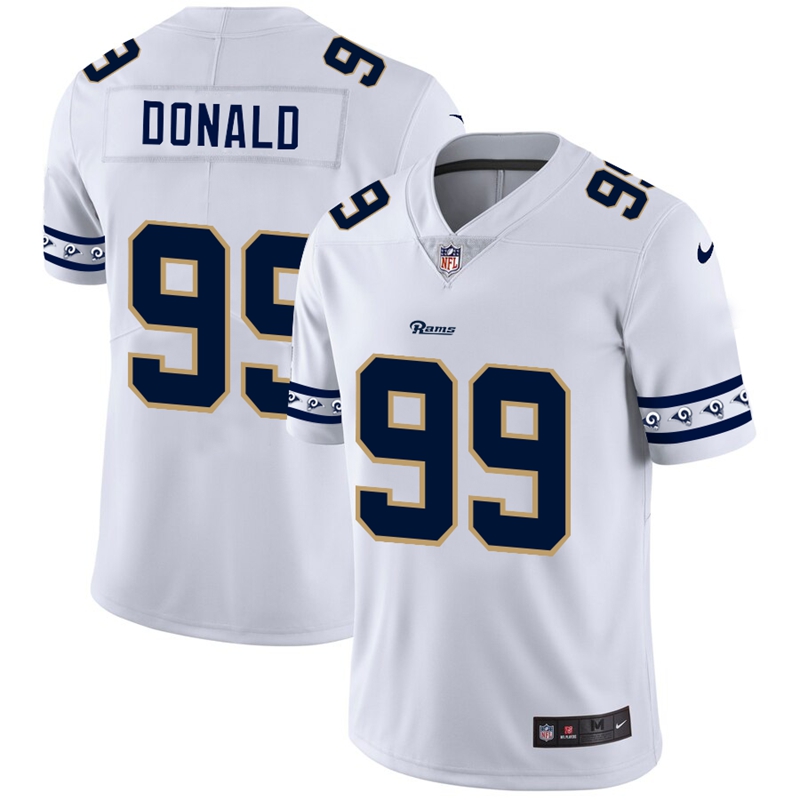 Los Angeles Rams #99 Aaron Donald Nike White Team Logo Vapor Limited NFL Jersey Los Angeles Rams #99 Aaron Donald Nike White Team Logo Vapor Limited NFL Jersey