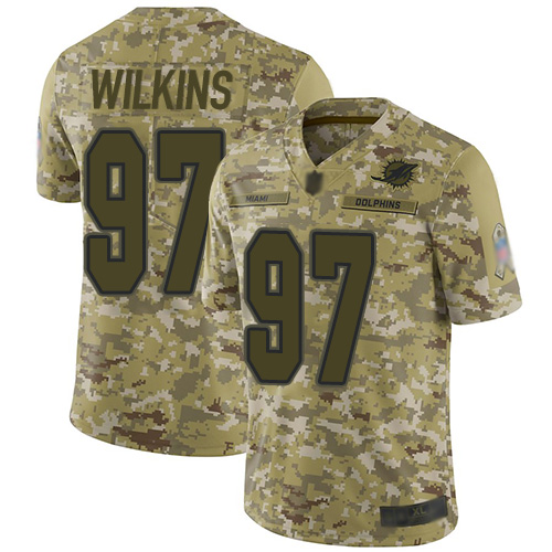 Nike Dolphins #97 Christian Wilkins Camo Men's Stitched NFL Limited 2018 Salute To Service Jersey Nike Dolphins #97 Christian Wilkins Camo Men's Stitched NFL Limited 2018 Salute To Service Jersey