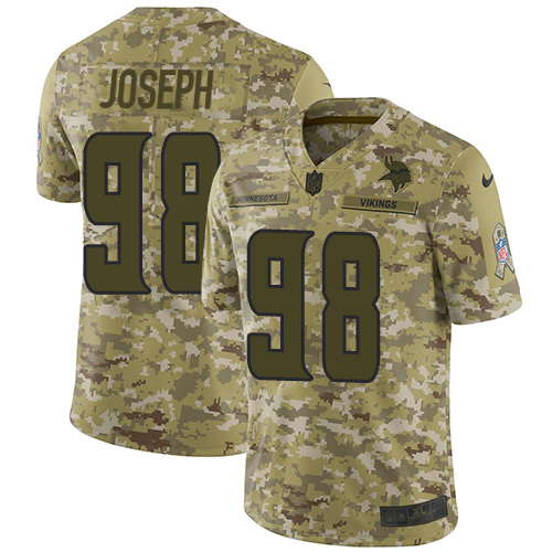 Nike Vikings #98 Linval Joseph Camo Men's Stitched NFL Limited 2018 Salute To Service Jersey Nike Vikings #98 Linval Joseph Camo Men's Stitched NFL Limited 2018 Salute To Service Jersey