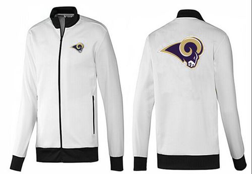 NFL Los Angeles Rams Team Logo Jacket White_1 NFL Los Angeles Rams Team Logo Jacket White_1