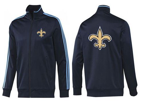 NFL New Orleans Saints Team Logo Jacket Dark Blue_2 NFL New Orleans Saints Team Logo Jacket Dark Blue_2