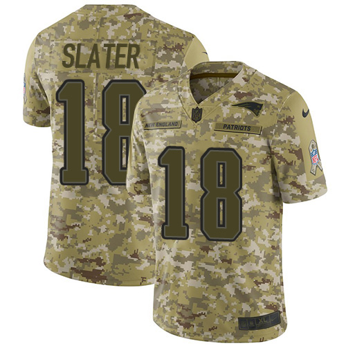 Nike Patriots #18 Matt Slater Camo Men's Stitched NFL Limited 2018 Salute To Service Jersey Nike Patriots #18 Matt Slater Camo Men's Stitched NFL Limited 2018 Salute To Service Jersey