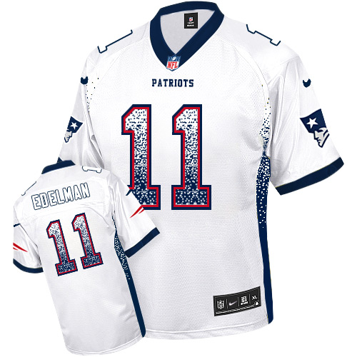 Nike Patriots #11 Julian Edelman White Men's Stitched NFL Elite Drift Fashion Jersey Nike Patriots #11 Julian Edelman White Men's Stitched NFL Elite Drift Fashion Jersey