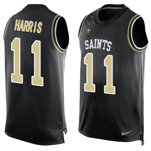 Nike Saints #11 Deonte Harris Black Team Color Men's Stitched NFL Limited Tank Top Jersey Nike Saints #11 Deonte Harris Black Team Color Men's Stitched NFL Limited Tank Top Jersey
