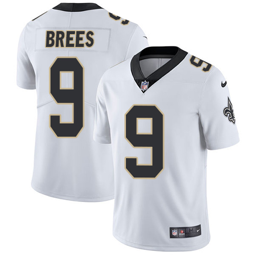 Nike Saints #9 Drew Brees White Men's Stitched NFL Vapor Untouchable Limited Jersey Nike Saints #9 Drew Brees White Men's Stitched NFL Vapor Untouchable Limited Jersey