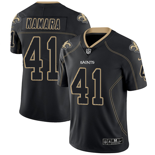 Nike Saints #41 Alvin Kamara Lights Out Black Men's Stitched NFL Limited Rush Jersey Nike Saints #41 Alvin Kamara Lights Out Black Men's Stitched NFL Limited Rush Jersey