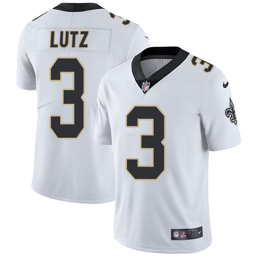 Nike Saints #3 Wil Lutz White Men's Stitched NFL Vapor Untouchable Limited Jersey Nike Saints #3 Wil Lutz White Men's Stitched NFL Vapor Untouchable Limited Jersey