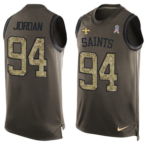 Nike Saints #94 Cameron Jordan Green Men's Stitched NFL Limited Salute To Service Tank Top Jersey Nike Saints #94 Cameron Jordan Green Men's Stitched NFL Limited Salute To Service Tank Top Jersey