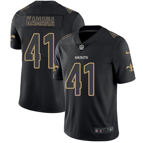Nike Saints #41 Alvin Kamara Black Men's Stitched NFL Limited Rush Impact Jersey Nike Saints #41 Alvin Kamara Black Men's Stitched NFL Limited Rush Impact Jersey