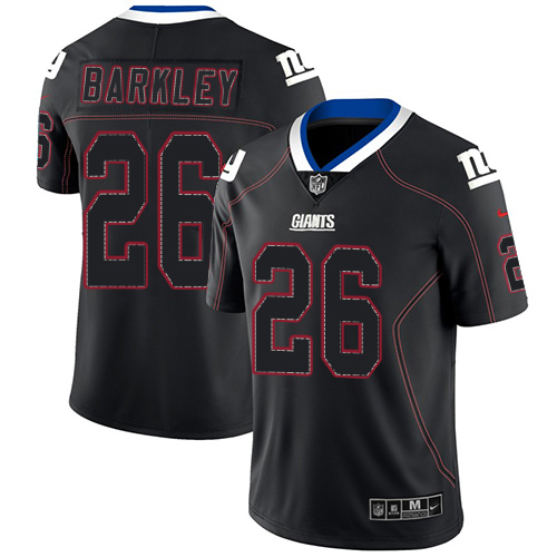 Nike Giants #26 Saquon Barkley Lights Out Black Men's Stitched NFL Limited Rush Jersey Nike Giants #26 Saquon Barkley Lights Out Black Men's Stitched NFL Limited Rush Jersey