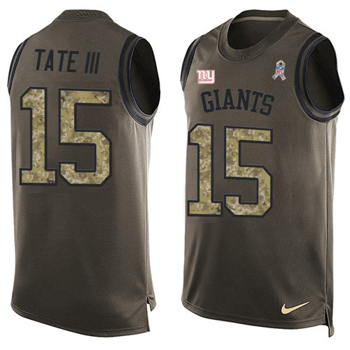 Nike Giants #15 Golden Tate Green Men's Stitched NFL Limited Salute To Service Tank Top Jersey Nike Giants #15 Golden Tate Green Men's Stitched NFL Limited Salute To Service Tank Top Jersey
