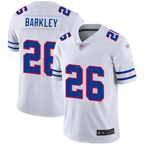 Nike Giants #26 Saquon Barkley White Men's Stitched NFL Limited Team Logo Fashion Jersey Nike Giants #26 Saquon Barkley White Men's Stitched NFL Limited Team Logo Fashion Jersey