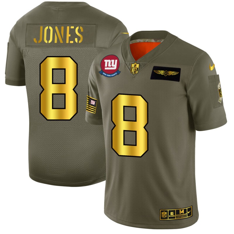 New York Giants #8 Daniel Jones NFL Men's Nike Olive Gold 2019 Salute to Service Limited Jersey New York Giants #8 Daniel Jones NFL Men's Nike Olive Gold 2019 Salute to Service Limited Jersey
