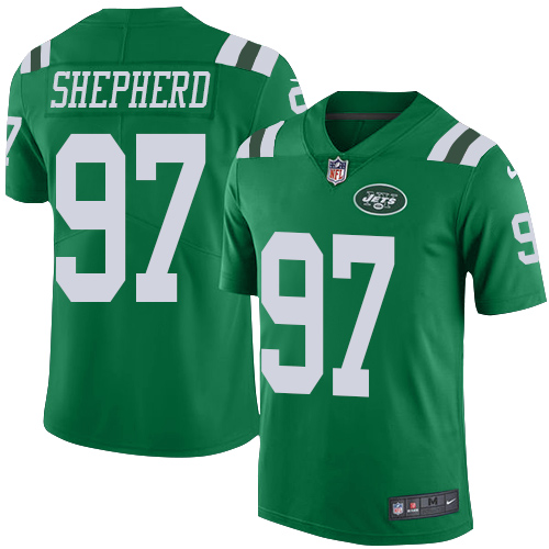 Nike Jets #97 Nathan Shepherd Green Men's Stitched NFL Limited Rush Jersey Nike Jets #97 Nathan Shepherd Green Men's Stitched NFL Limited Rush Jersey