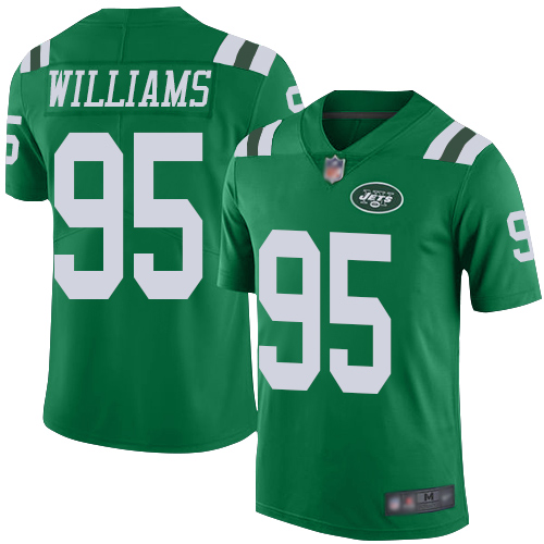 Nike Jets #95 Quinnen Williams Green Men's Stitched NFL Limited Rush Jersey Nike Jets #95 Quinnen Williams Green Men's Stitched NFL Limited Rush Jersey