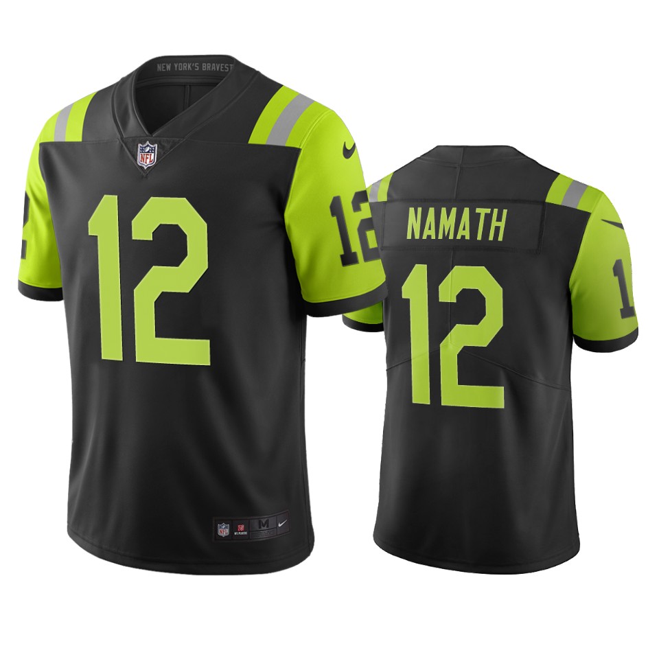 New York Jets #12 Joe Namath Black Green Vapor Limited City Edition NFL Jersey New York Jets #12 Joe Namath Black Green Vapor Limited City Edition NFL Jersey