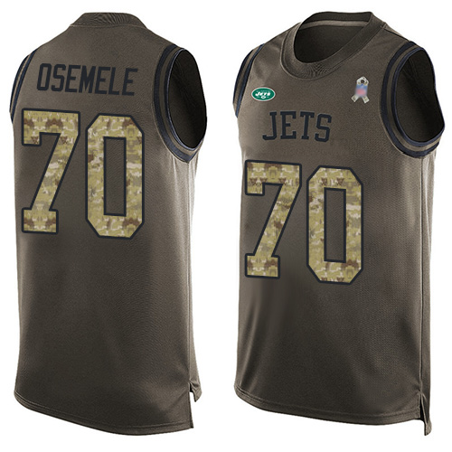 Nike Jets #70 Kelechi Osemele Green Men's Stitched NFL Limited Salute To Service Tank Top Jersey Nike Jets #70 Kelechi Osemele Green Men's Stitched NFL Limited Salute To Service Tank Top Jersey