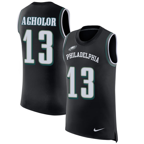 Nike Eagles #13 Nelson Agholor Black Alternate Men's Stitched NFL Limited Rush Tank Top Jersey Nike Eagles #13 Nelson Agholor Black Alternate Men's Stitched NFL Limited Rush Tank Top Jersey