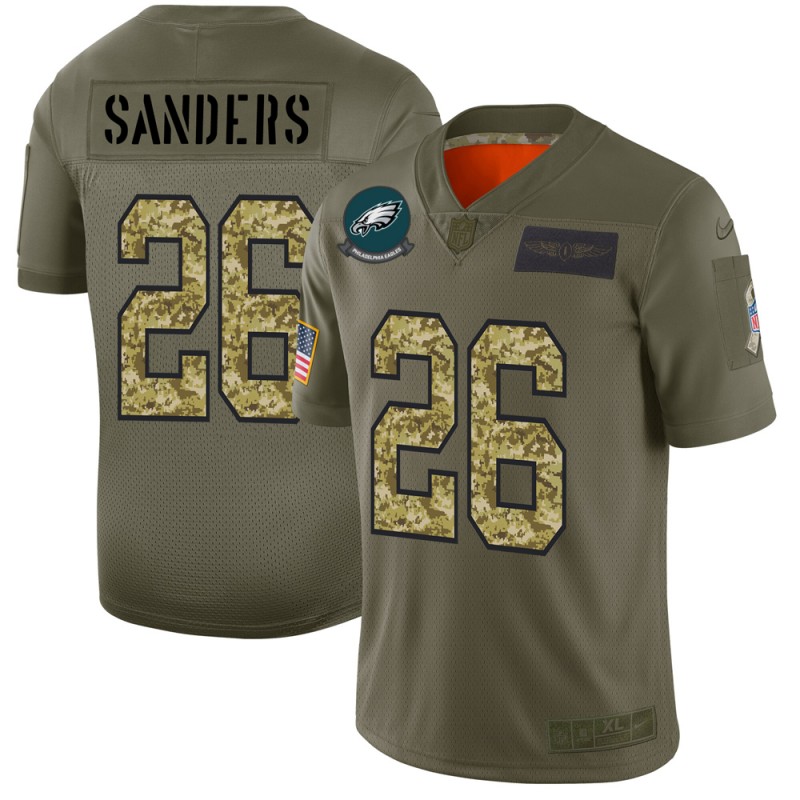 Philadelphia Eagles #26 Miles Sanders Men's Nike 2019 Olive Camo Salute To Service Limited NFL Jersey Philadelphia Eagles #26 Miles Sanders Men's Nike 2019 Olive Camo Salute To Service Limited NFL Jersey