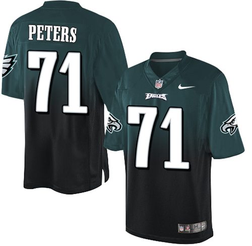 Nike Eagles #71 Jason Peters Midnight Green/Black Men's Stitched NFL Elite Fadeaway Fashion Jersey Nike Eagles #71 Jason Peters Midnight Green/Black Men's Stitched NFL Elite Fadeaway Fashion Jersey
