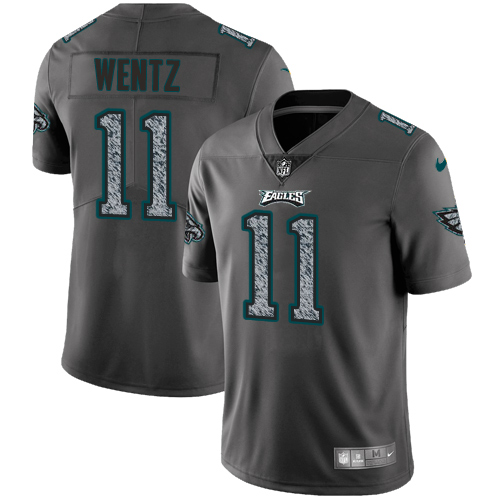 Nike Eagles #11 Carson Wentz Gray Static Men's Stitched NFL Vapor Untouchable Limited Jersey Nike Eagles #11 Carson Wentz Gray Static Men's Stitched NFL Vapor Untouchable Limited Jersey