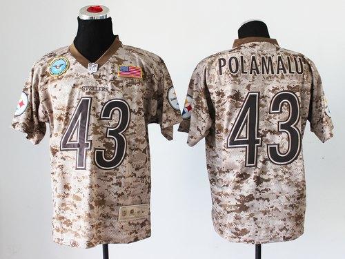 Nike Steelers #43 Troy Polamalu Camo Men's Stitched NFL New Elite USMC Jersey Nike Steelers #43 Troy Polamalu Camo Men's Stitched NFL New Elite USMC Jersey