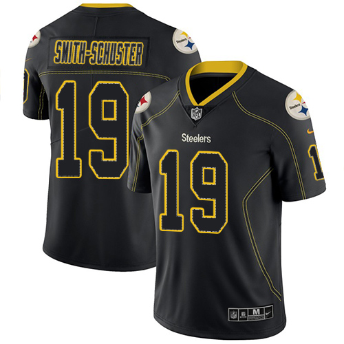 Nike Steelers #19 JuJu Smith-Schuster Lights Out Black Men's Stitched NFL Limited Rush Jersey Nike Steelers #19 JuJu Smith-Schuster Lights Out Black Men's Stitched NFL Limited Rush Jersey