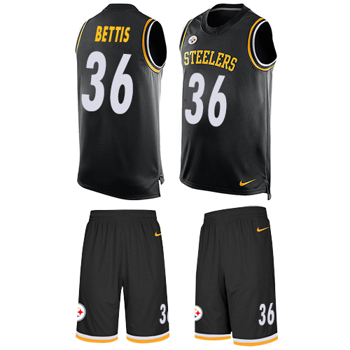 Nike Steelers #36 Jerome Bettis Black Team Color Men's Stitched NFL Limited Tank Top Suit Jersey Nike Steelers #36 Jerome Bettis Black Team Color Men's Stitched NFL Limited Tank Top Suit Jersey