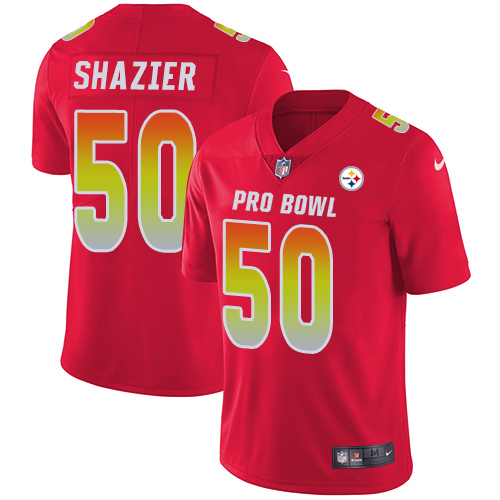 Nike Steelers #50 Ryan Shazier Red Men's Stitched NFL Limited AFC 2018 Pro Bowl Jersey Nike Steelers #50 Ryan Shazier Red Men's Stitched NFL Limited AFC 2018 Pro Bowl Jersey