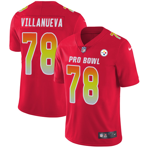 Nike Steelers #78 Alejandro Villanueva Red Men's Stitched NFL Limited AFC 2019 Pro Bowl Jersey Nike Steelers #78 Alejandro Villanueva Red Men's Stitched NFL Limited AFC 2019 Pro Bowl Jersey