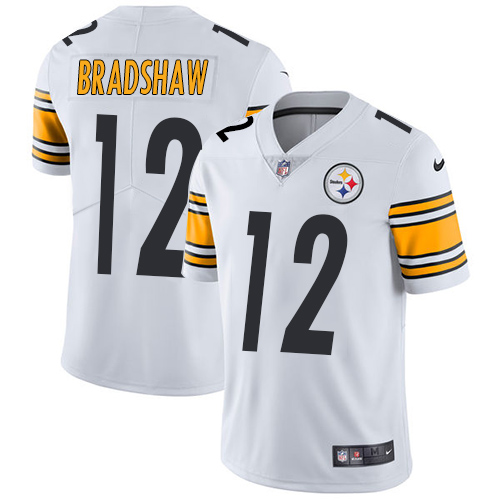 Nike Steelers #12 Terry Bradshaw White Men's Stitched NFL Vapor Untouchable Limited Jersey Nike Steelers #12 Terry Bradshaw White Men's Stitched NFL Vapor Untouchable Limited Jersey