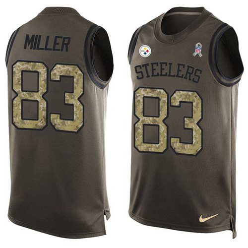 Nike Steelers #83 Heath Miller Green Men's Stitched NFL Limited Salute To Service Tank Top Jersey Nike Steelers #83 Heath Miller Green Men's Stitched NFL Limited Salute To Service Tank Top Jersey