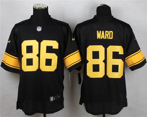 Nike Steelers #86 Hines Ward Black(Gold No.) Men's Stitched NFL Elite Jersey Nike Steelers #86 Hines Ward Black(Gold No.) Men's Stitched NFL Elite Jersey