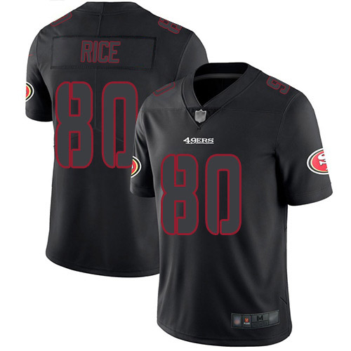 Nike 49ers #80 Jerry Rice Black Men's Stitched NFL Limited Rush Impact Jersey Nike 49ers #80 Jerry Rice Black Men's Stitched NFL Limited Rush Impact Jersey