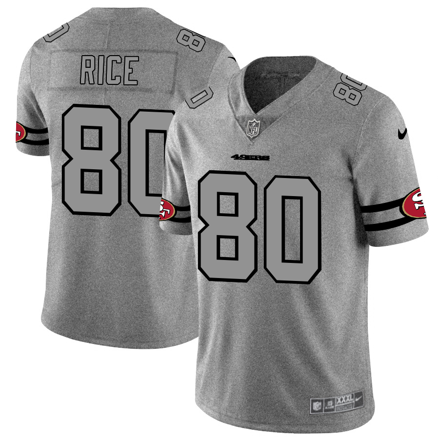 San Francisco 49ers #80 Jerry Rice Men's Nike Gray Gridiron II Vapor Untouchable Limited NFL Jersey San Francisco 49ers #80 Jerry Rice Men's Nike Gray Gridiron II Vapor Untouchable Limited NFL Jersey