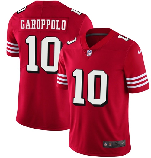 Nike 49ers #10 Jimmy Garoppolo Red Team Color Men's Stitched NFL Vapor Untouchable Limited II Jersey Nike 49ers #10 Jimmy Garoppolo Red Team Color Men's Stitched NFL Vapor Untouchable Limited II Jersey
