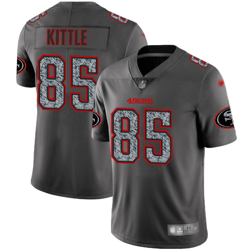 Nike 49ers #85 George Kittle Gray Static Men's Stitched NFL Vapor Untouchable Limited Jersey Nike 49ers #85 George Kittle Gray Static Men's Stitched NFL Vapor Untouchable Limited Jersey