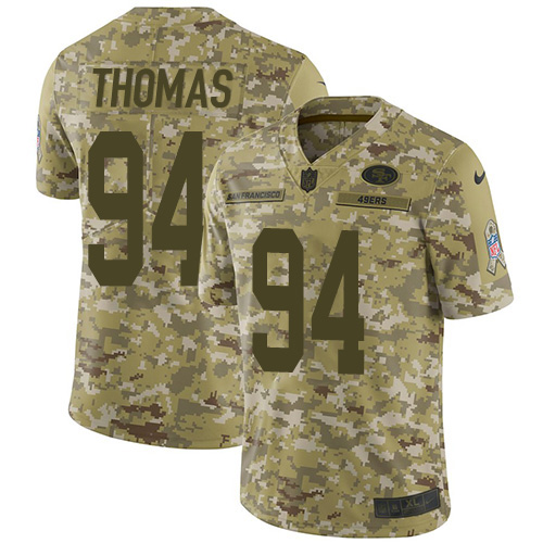 Nike 49ers #94 Solomon Thomas Camo Men's Stitched NFL Limited 2018 Salute To Service Jersey Nike 49ers #94 Solomon Thomas Camo Men's Stitched NFL Limited 2018 Salute To Service Jersey