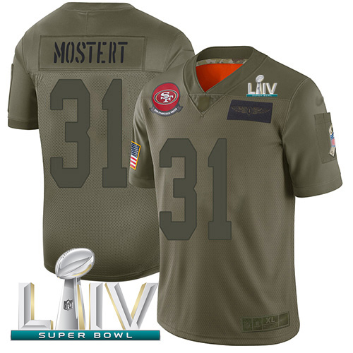 Nike 49ers #31 Raheem Mostert Camo Super Bowl LIV 2020 Men's Stitched NFL Limited 2019 Salute To Service Jersey Nike 49ers #31 Raheem Mostert Camo Super Bowl LIV 2020 Men's Stitched NFL Limited 2019 Salute To Service Jersey