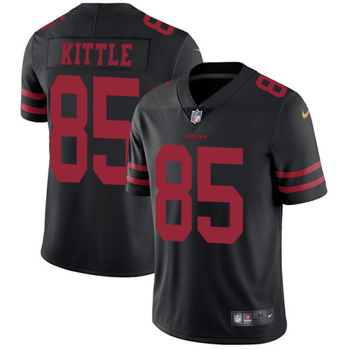 Nike 49ers #85 George Kittle Black Alternate Men's Stitched NFL Vapor Untouchable Limited Jersey Nike 49ers #85 George Kittle Black Alternate Men's Stitched NFL Vapor Untouchable Limited Jersey