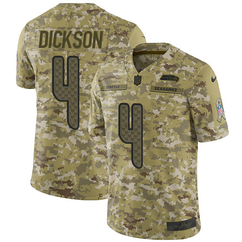 Nike Seahawks #4 Michael Dickson Camo Men's Stitched NFL Limited 2018 Salute To Service Jersey Nike Seahawks #4 Michael Dickson Camo Men's Stitched NFL Limited 2018 Salute To Service Jersey