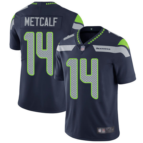 Nike Seahawks #14 D.K. Metcalf Steel Blue Team Color Men's Stitched NFL Vapor Untouchable Limited Jersey Nike Seahawks #14 D.K. Metcalf Steel Blue Team Color Men's Stitched NFL Vapor Untouchable Limited Jersey