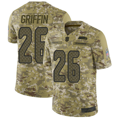 Nike Seahawks #26 Shaquem Griffin Camo Men's Stitched NFL Limited 2018 Salute To Service Jersey Nike Seahawks #26 Shaquem Griffin Camo Men's Stitched NFL Limited 2018 Salute To Service Jersey