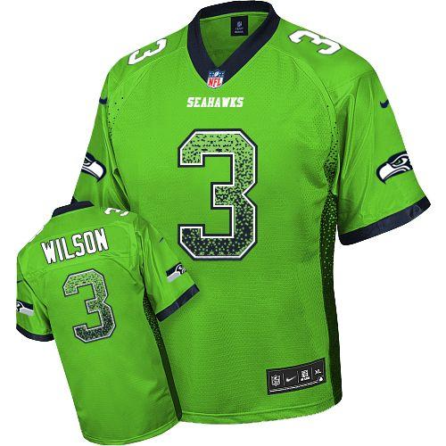 Nike Seahawks #3 Russell Wilson Green Men's Stitched NFL Elite Drift Fashion Jersey Nike Seahawks #3 Russell Wilson Green Men's Stitched NFL Elite Drift Fashion Jersey