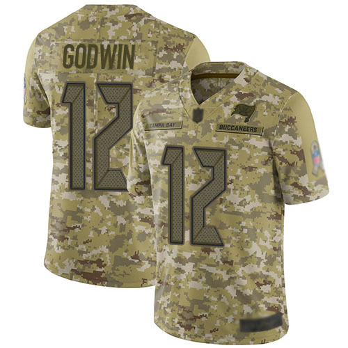 Nike Buccaneers #12 Chris Godwin Camo Men's Stitched NFL Limited 2018 Salute To Service Jersey Nike Buccaneers #12 Chris Godwin Camo Men's Stitched NFL Limited 2018 Salute To Service Jersey