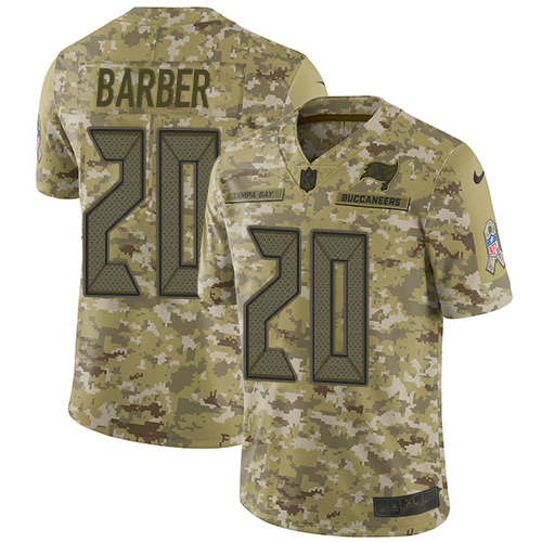 Nike Buccaneers #20 Ronde Barber Camo Men's Stitched NFL Limited 2018 Salute To Service Jersey Nike Buccaneers #20 Ronde Barber Camo Men's Stitched NFL Limited 2018 Salute To Service Jersey