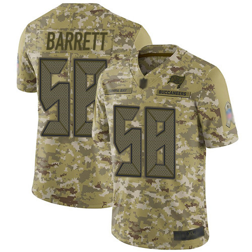 Nike Buccaneers #58 Shaquil Barrett Camo Men's Stitched NFL Limited 2018 Salute To Service Jersey Nike Buccaneers #58 Shaquil Barrett Camo Men's Stitched NFL Limited 2018 Salute To Service Jersey