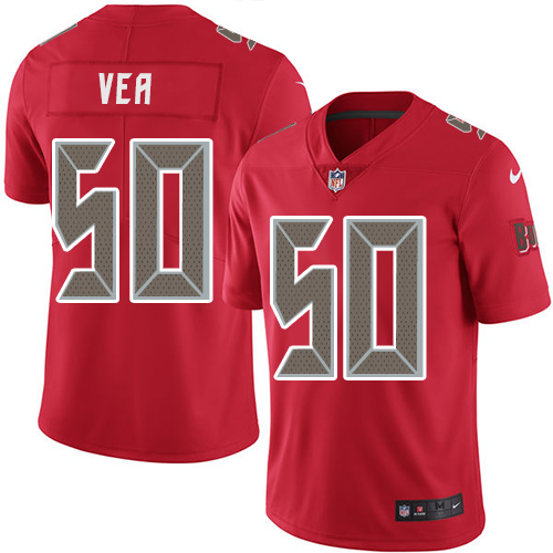 Nike Buccaneers #50 Vita Vea Red Men's Stitched NFL Limited Rush Jersey Nike Buccaneers #50 Vita Vea Red Men's Stitched NFL Limited Rush Jersey