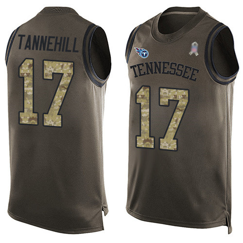 Nike Titans #17 Ryan Tannehill Green Men's Stitched NFL Limited Salute To Service Tank Top Jersey Nike Titans #17 Ryan Tannehill Green Men's Stitched NFL Limited Salute To Service Tank Top Jersey